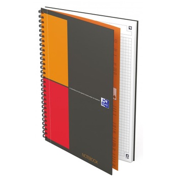 Caiet cu spirala B5, OXFORD Int. Notebook, 80 file - 80g/mp, Scribzee, coperta carton rigid - mate Caiet cu spirala B5, OXFORD Int. Notebook, 80 file - 80g/mp, Scribzee, coperta carton rigid - mate