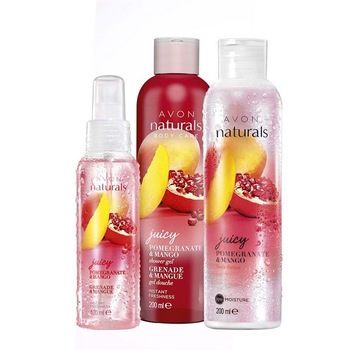 Set Naturals cu rodie si mango- Lotiune corp 200 ml, Gel dus 200 ml si Spray corp 100 ml Set Naturals cu rodie si mango- Lotiune corp 200 ml, Gel dus 200 ml si Spray corp 100 ml