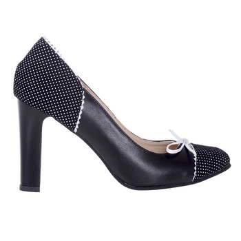 Pantofi Office cu fundita Piele Naturala, Negru Pantofi Office cu fundita Piele Naturala, Negru