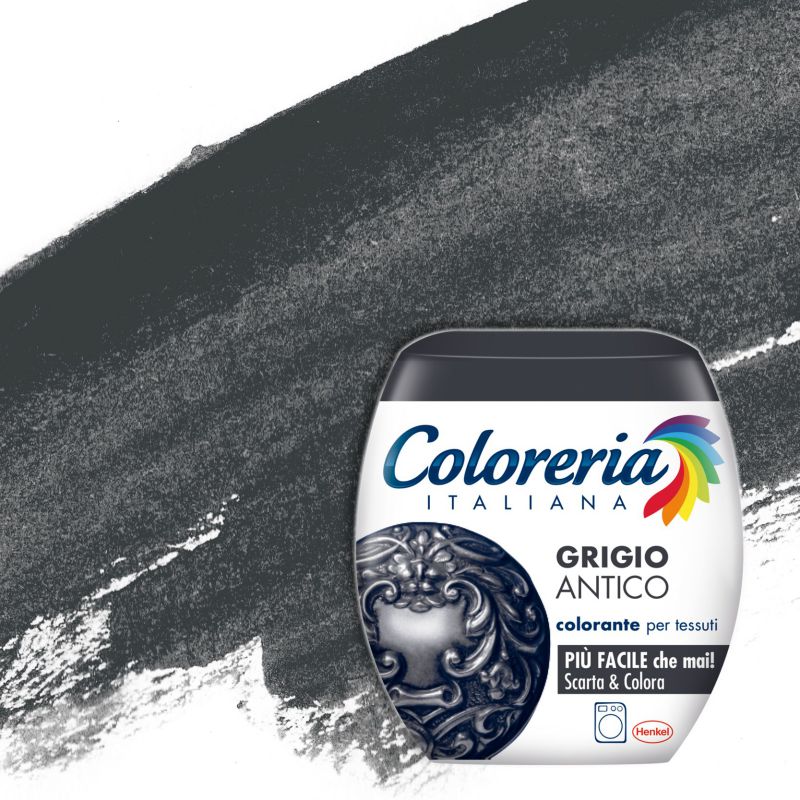 Henkel Coloreria Italiana Grigio Antico Colorante per Tessuti - 350g -  Grigio
