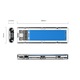 Rack extern ORICO pentru SSD M.2 NGFF M-Key (NVMe, PCIe) la USB 3.0 + USB-C 3.1 Type-C, 10Gbps, suporta UASP, carcasa transparenta