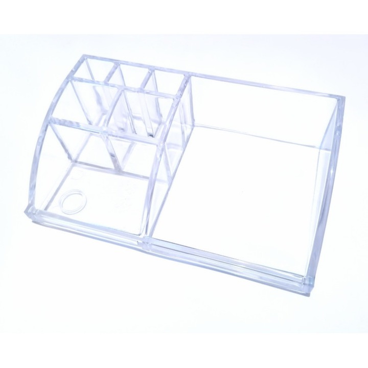 Suport pentru articole birou, 7 compartimente, 180x110x55 mm, transparent, Ark
