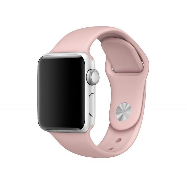 Tech-Protect Szilikon szíj, sima, Apple Watch 1/2/3/4/5/6/SE (38/40mm) kompatibilis, rózsaszín