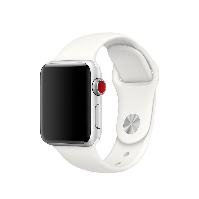 Curea silicon Tech-Protect Smoothband Apple Watch 1/2/3/4/5/6/7/SE (42/44/45mm) White