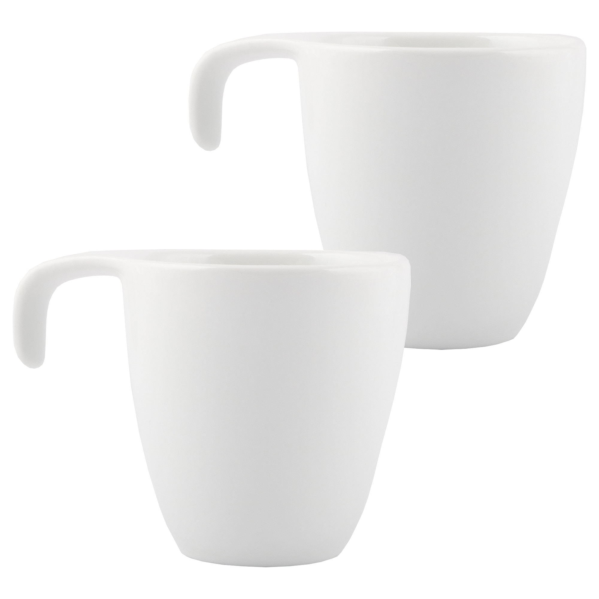 Set 2 cani din portelan La Porcellana Bianca, ⌀ 7.7 cm, 250 ml, Alb