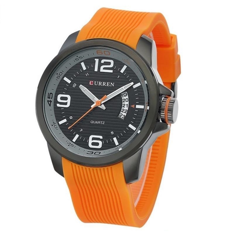 Ceas barbatesc sport Curren Harrison, portocaliu