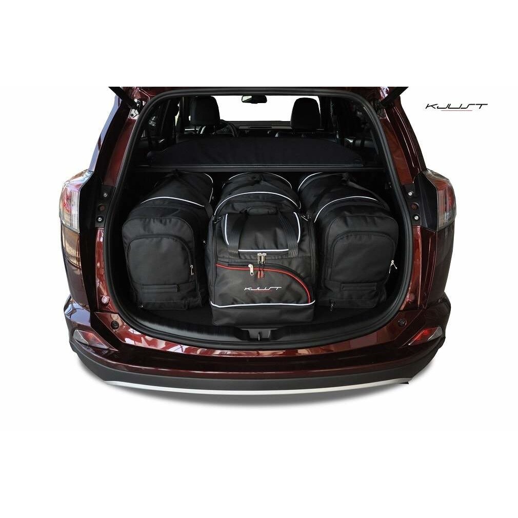 Set genti de lux, trolere premium, pentru orice model de Toyota, bagaje auto KJust dedicate portbagajului masinii dvs, impermeabile, asimetrice, 4 buc