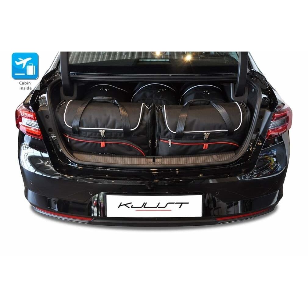 Set genti de lux, premium, pentru orice model de Renault, bagaje auto KJust dedicate portbagajului masinii dvs, impermeabile, asimetrice, 4 buc