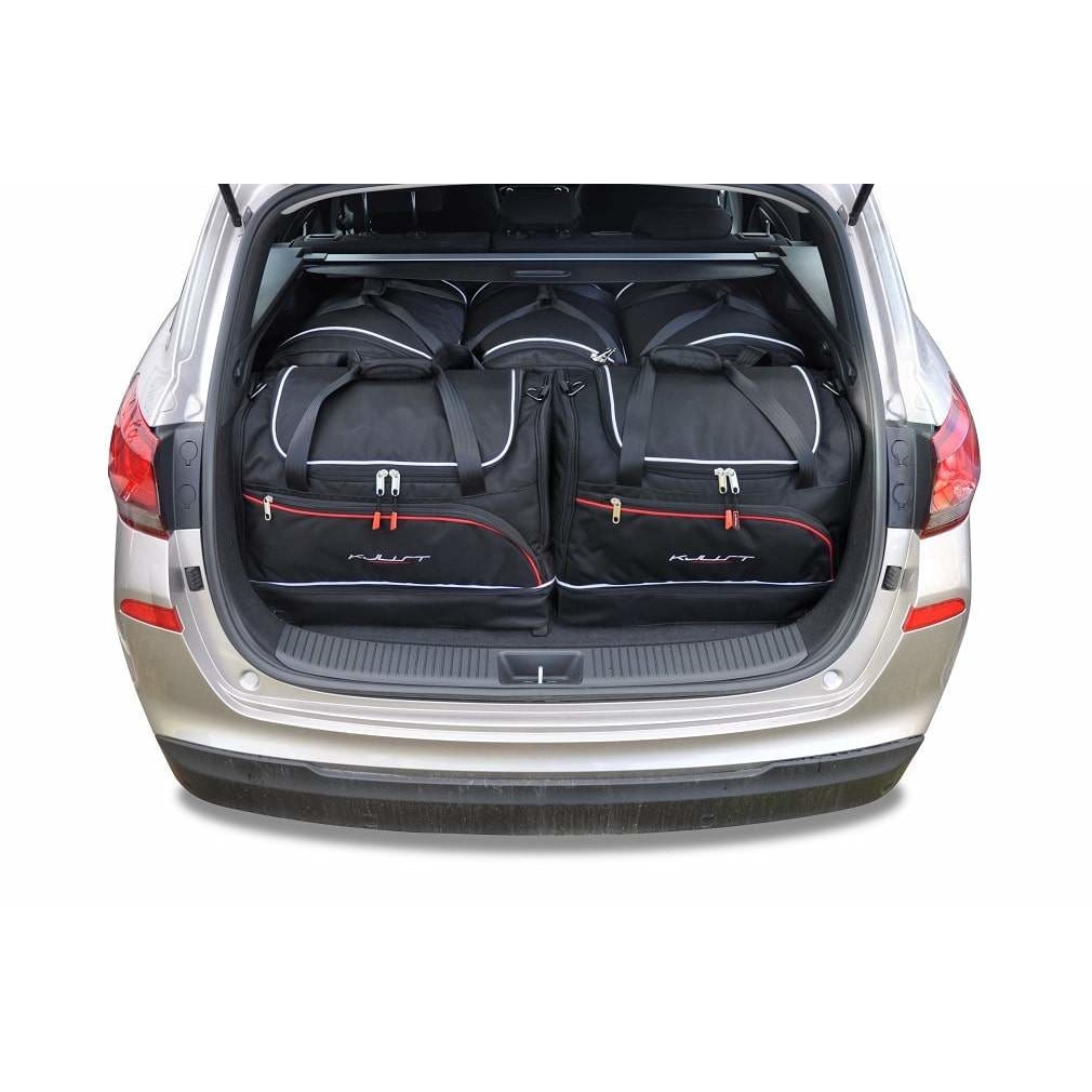 Set genti de lux, premium, pentru orice model de Hyundai, bagaje auto KJust dedicate portbagajului masinii dvs, impermeabile, asimetrice, 4 buc