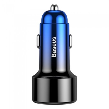 Incarcator Auto Baseus, Magic Series Digital Display, Quick Charge 2 x USB 6A, Albastru Incarcator Auto Baseus, Magic Series Digital Display, Quick Charge 2 x USB 6A, Albastru