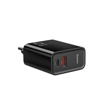 Incarcator retea Baseus Speed PPS Quick , C+U 30W EU USB / USB Type C PD Quick Charge 3.0 QC3.0 , negru Incarcator retea Baseus Speed PPS Quick , C+U 30W EU USB / USB Type C PD Quick Charge 3.0 QC3.0 , negru