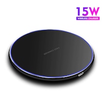 Incarcator wireless FAST CHARGE cu incarcare rapida 15W,e-smartgadget®, compatibil telefon iPhone 8 8 Plus iPhone X Xs Samsung S7 S8 S9 Note 5 8 9