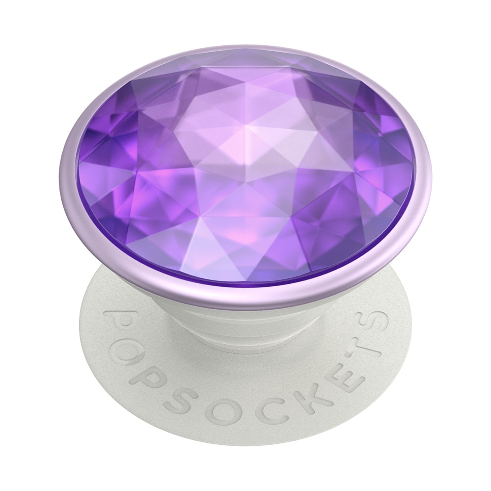 Suport universal de telefon si tableta PopSockets, accesoriu PopGrip Disco Crystal Orchid
