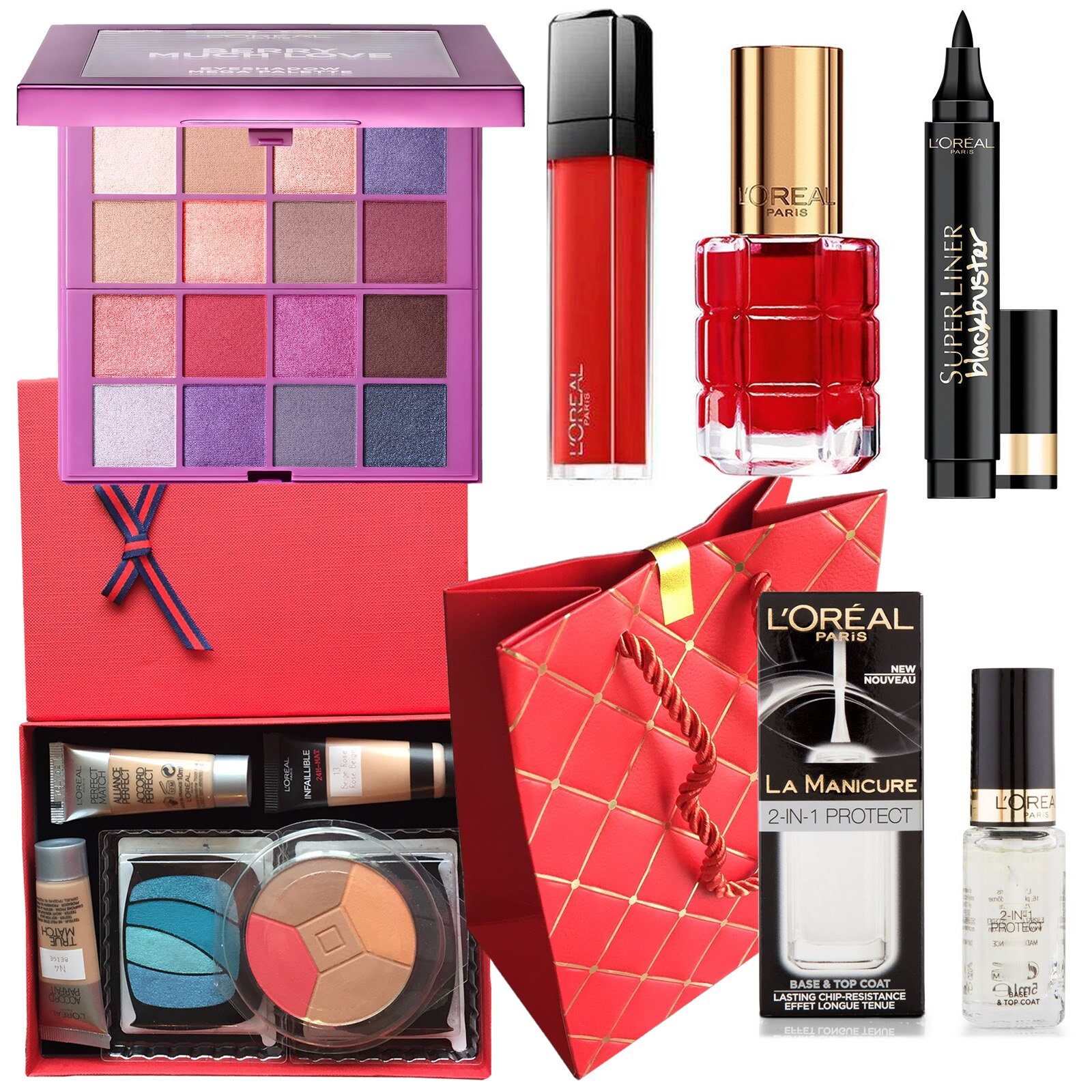 Set L'oreal Paris Bum Bum Jet Set + Box Loreal Nude Obsession Mini Wonder Precious