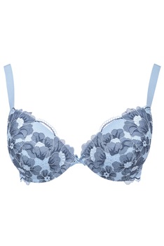 Sutien cu push-up din dantela, Intimamoda 6426 Fabiana, Albastru Sutien cu push-up din dantela, Intimamoda 6426 Fabiana, Albastru
