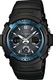 Casio, Цифров часовник с гумена каишка, Черен / Син