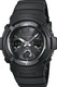 Casio, Цифров часовник с гумена каишка, Черен
