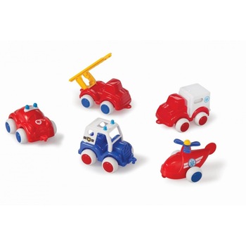 Set 5 autospeciale de jucarie VikingToys, Plastic, 10 cm, Multicolor, 1147-M10 Set 5 autospeciale de jucarie VikingToys, Plastic, 10 cm, Multicolor, 1147-M10