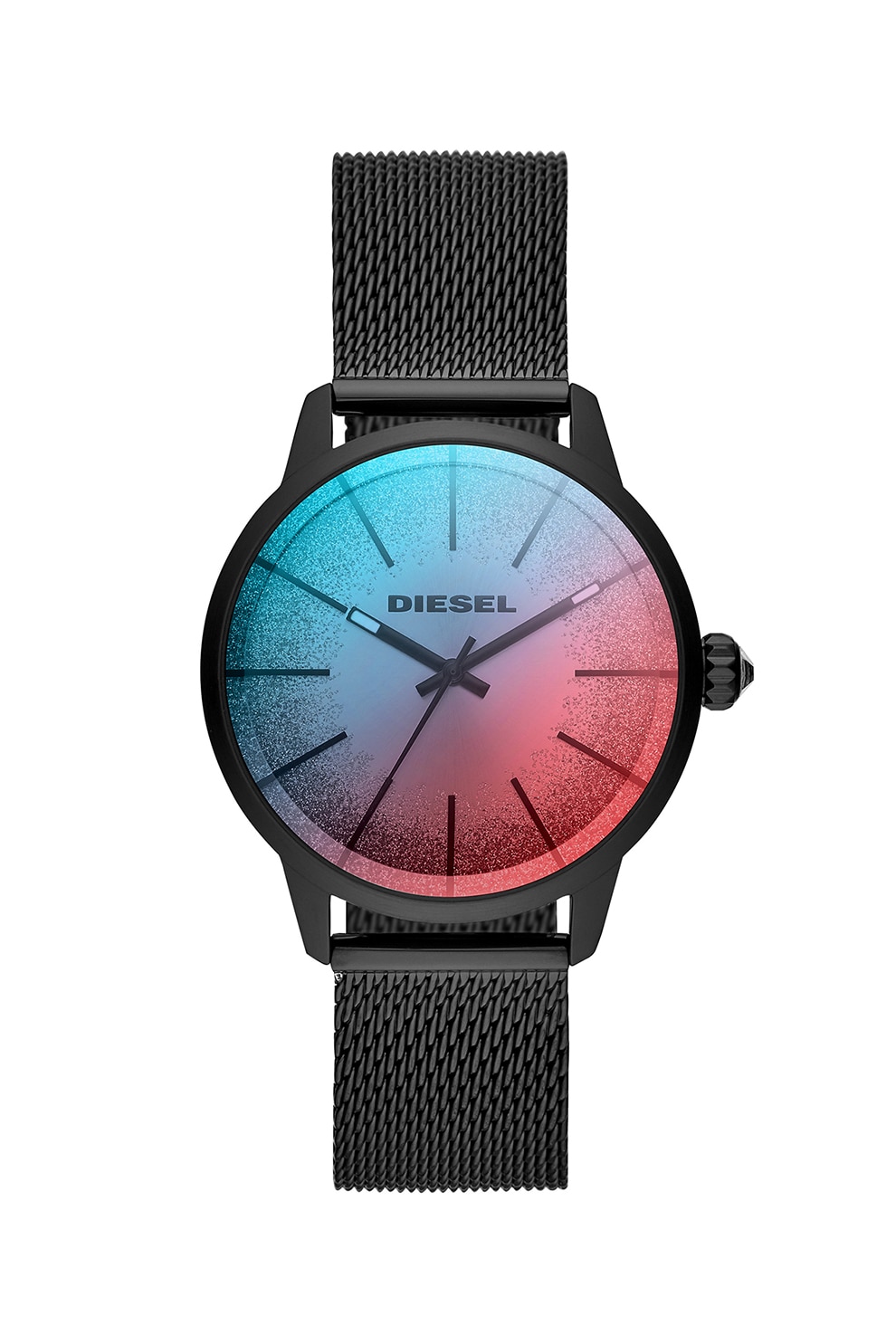 Diesel, Ceas rotund cu insertii stralucitoare, Negru