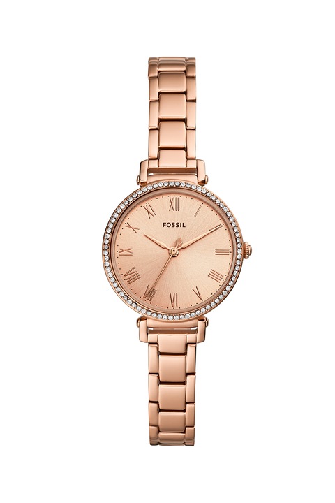 Fossil, Cirkóniakristályokkal díszített analóg karóra, Vörösaranyszín