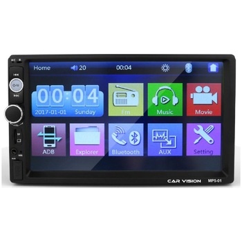 Player auto CarVision, 7 inch touchscreen,USB 2.0, SD Card, Bluetooth, Mirror Link, Intrare camera marsarier, telecomanda Player auto CarVision, 7 inch touchscreen,USB 2.0, SD Card, Bluetooth, Mirror Link, Intrare camera marsarier, telecomanda