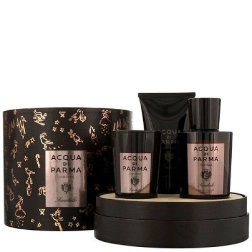 Set Cadou Acqua Di Parma Colonia Sandalo: 100 ml Apa de colonie concentrata + 75 ml Gel de dus + Lumanare parfumata, 65 g 100 ml