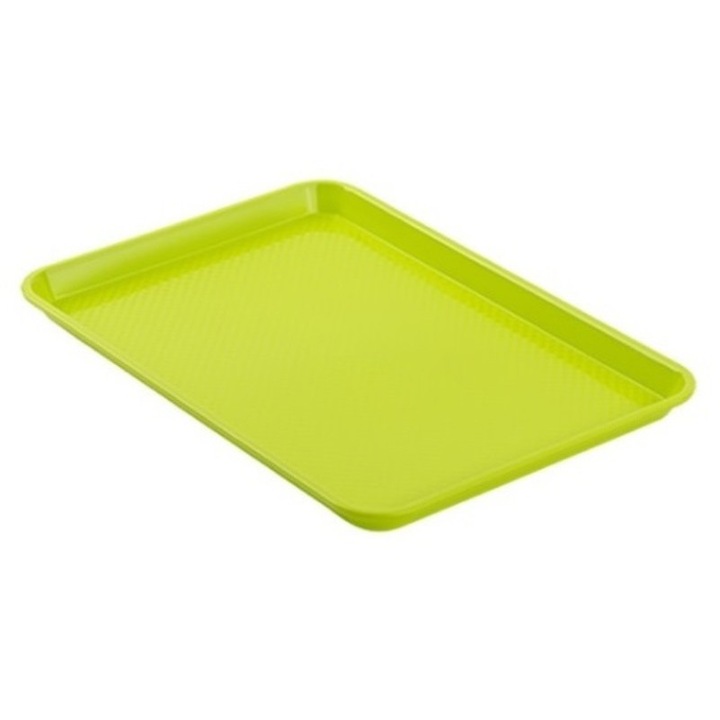 Tava servire fast food 34x24 cm, verde