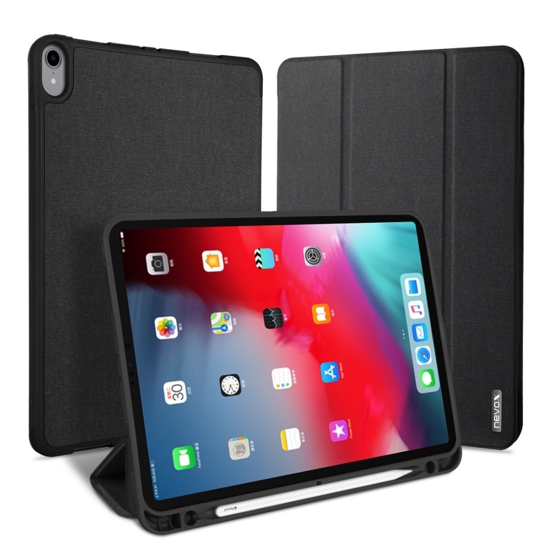 Husa book Nevox Vario pentru Apple iPad Pro 11, Basalt Grey