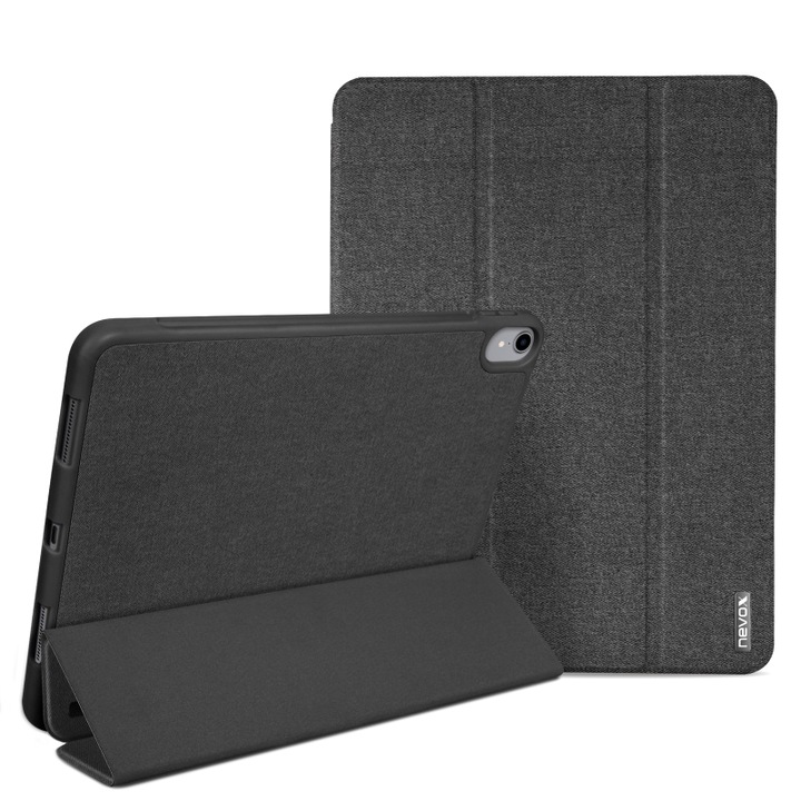 Husa book Nevox Vario pentru Apple iPad Pro 11, Basalt Grey