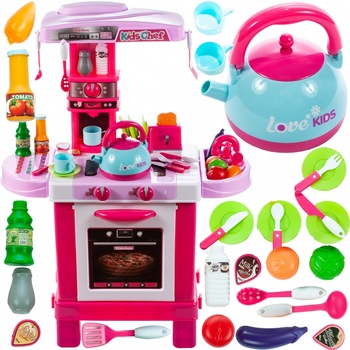 Bucatarie Multifunctionala pentru copii Candy JUNIOR CHEF, Inaltime 87 cm, Echipata cu accesorii simbolice, Reprezinta o parte integranta a echipamentului fiecarui tanar bucatar Bucatarie Multifunctionala pentru copii Candy JUNIOR CHEF, Inaltime 87 cm, Echipata cu accesorii simbolice, Reprezinta o parte integranta a echipamentului fiecarui tanar bucatar