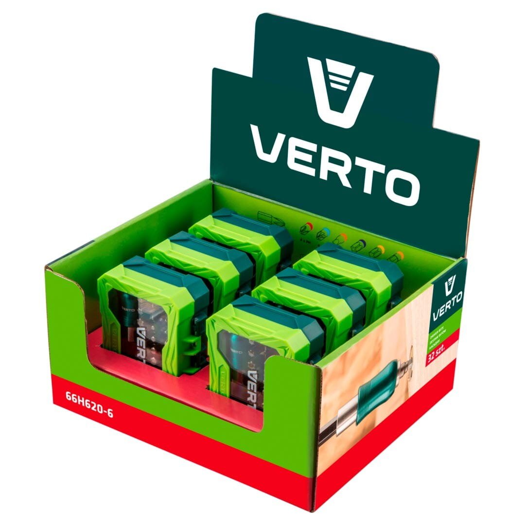 Set capete de biti Verto 66H620, 6 cutii x 32 de piese