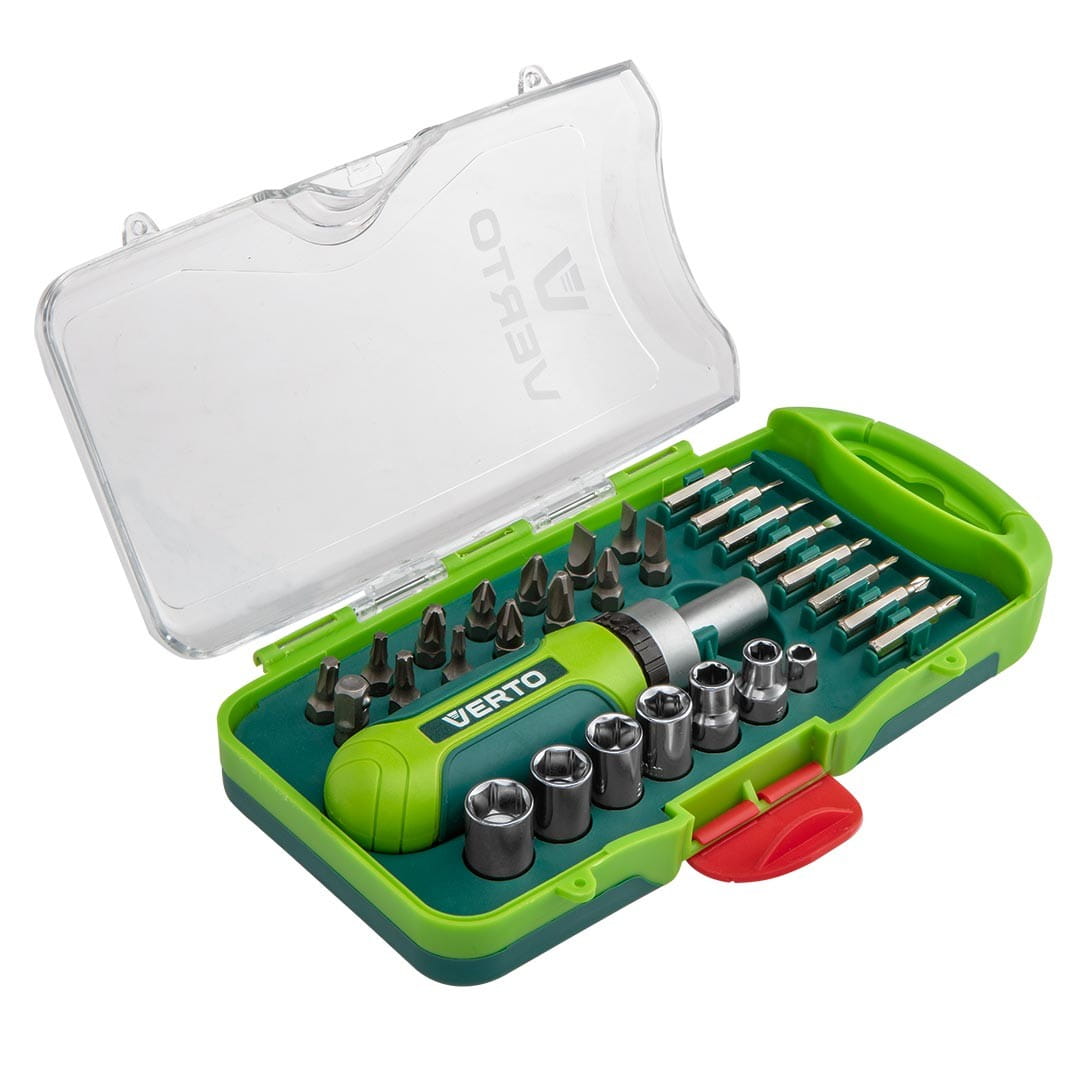 Set Capete de biti Biti Verto, 66H617, 30 de piese, Otel crom-vanadiu