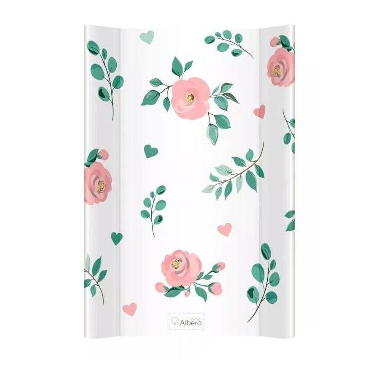 Saltea de infasat, alba cu trandafiri, 70x47cm