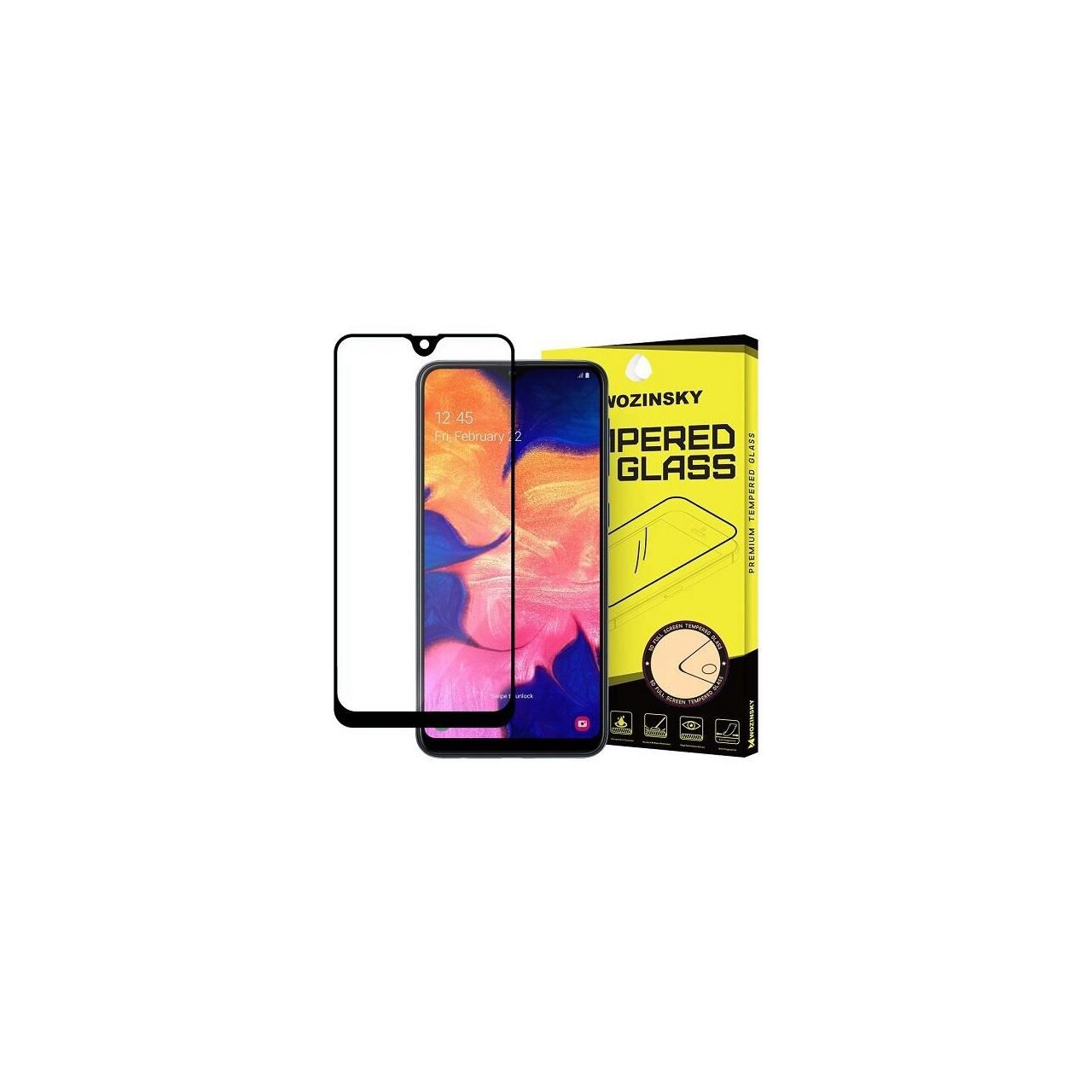 Folie Sticla Samsung Galaxy A10 - Wozinsky 5D Full Glue Negru
