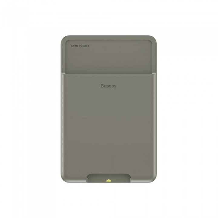 Suport telefon Baseus, Back Stick Card, Gri inchis