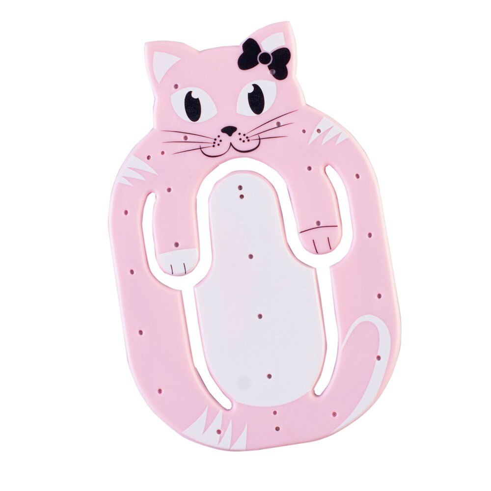 Suport telefon flexibil Pisica, TG by AleXer, 8190134, roz, plastic, metal, saculet si laveta incluse