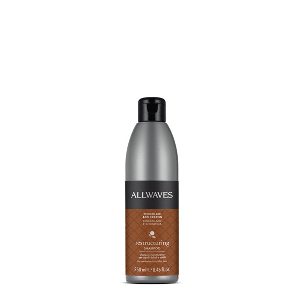 Sampon profesional Allwaves cu Ciocolata si Keratina pentru par subtire si fragil 250ml