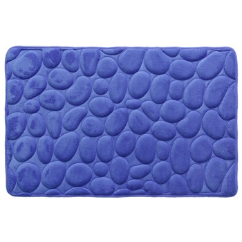 Covor baie Kring, memory foam, 100% poliester, 50x80 cm, Albastru Covor baie Kring, memory foam, 100% poliester, 50x80 cm, Albastru