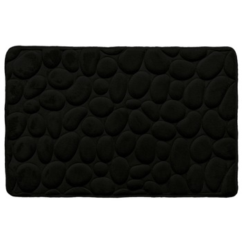 Covor baie Kring, memory foam, 100% poliester, 50x80 cm, Negru Covor baie Kring, memory foam, 100% poliester, 50x80 cm, Negru