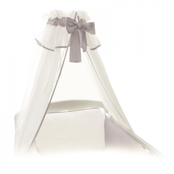 Baldachin pentru patut din voal Ceba Baby Gri Baldachin pentru patut din voal Ceba Baby Gri