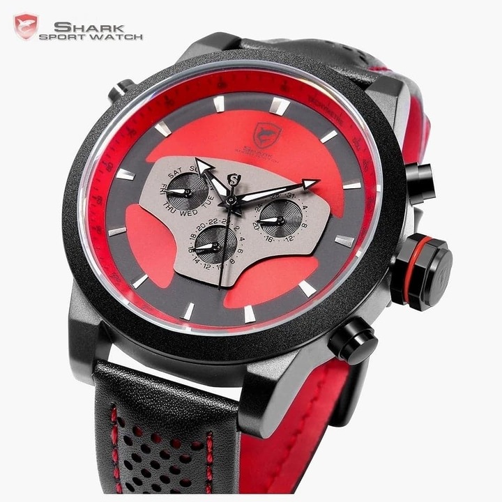 Мъжки часовник Shark Watch black/red