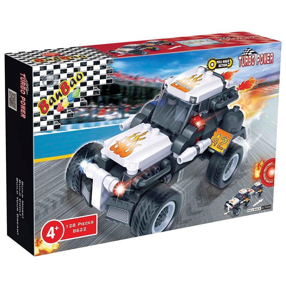 Masina Dragster BanBao, 128 de piese
