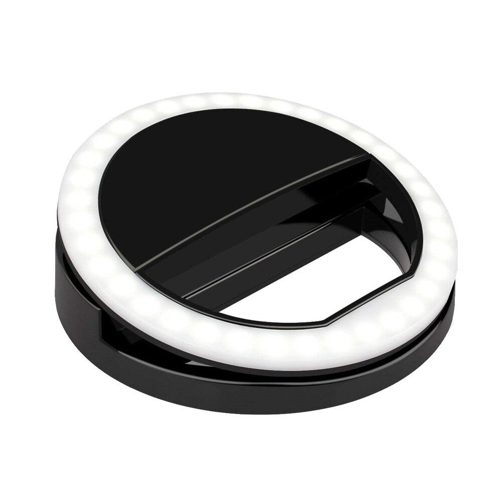 Selfie Light, Envie, Lampa lumina portabila cu inel LED, Selfie Ring Light telefon mobil smartphone, negru