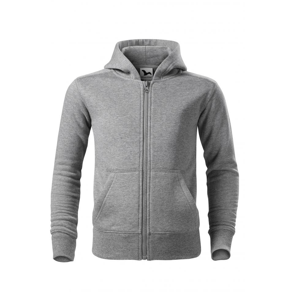 Hanorac pentru copii Trendy Zipper, Gri inchis
