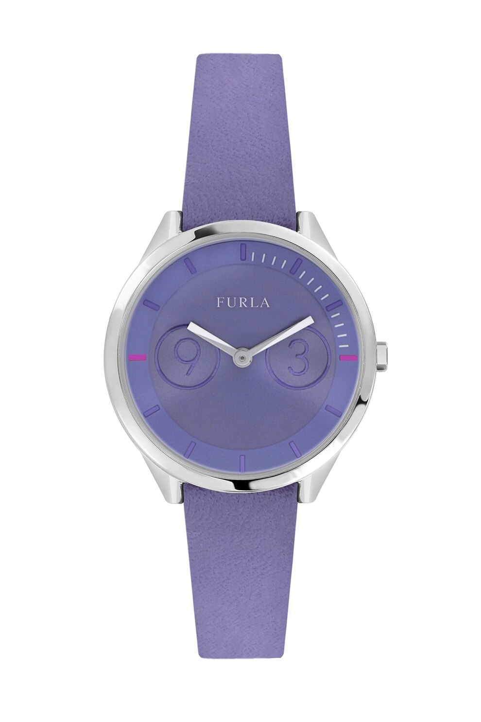 Furla, Ceas quartz cu o curea de piele, Mov