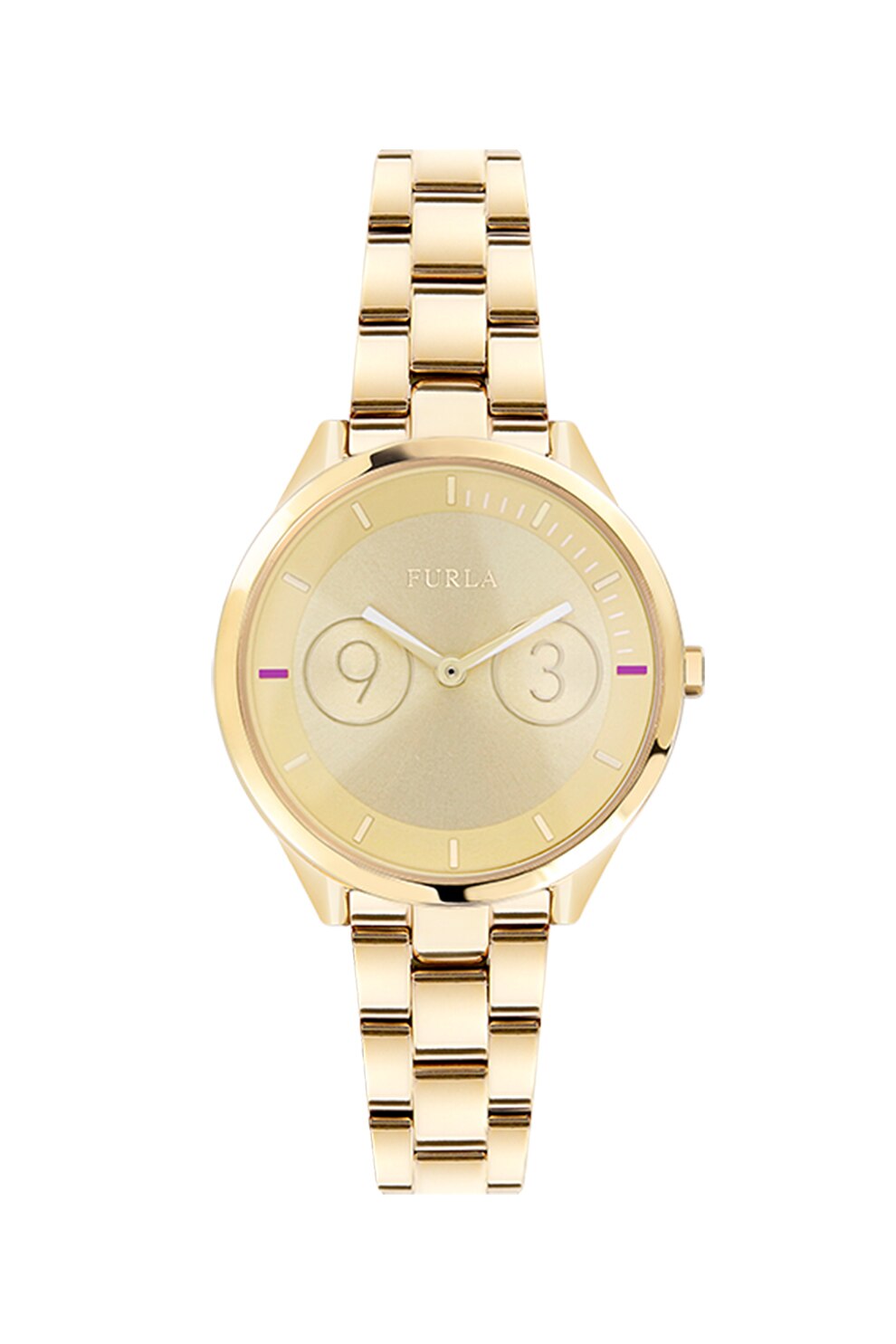 Furla, Ceas analog cu bratara metalica, Auriu