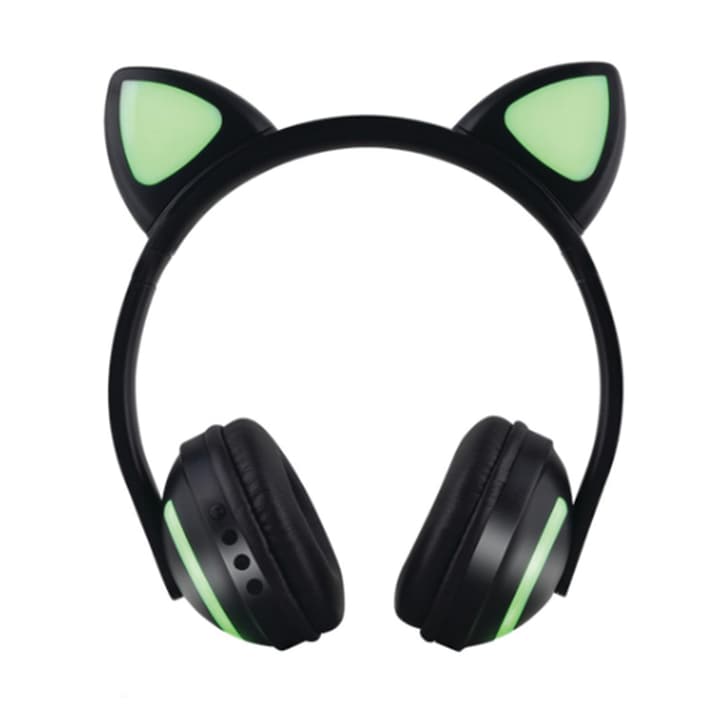 SMARTIC világító fejhallgató, fényszín váltás, zajszigetelés, beépített mikrofon, fekete