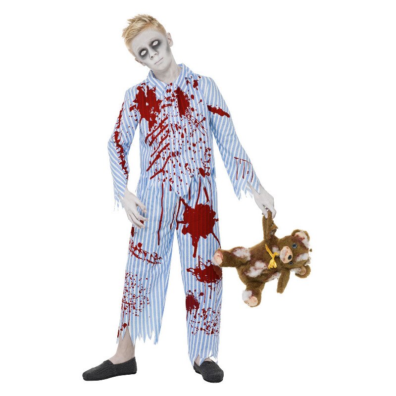 Costum pijama zombie albastru 10-12 ani BRUNO