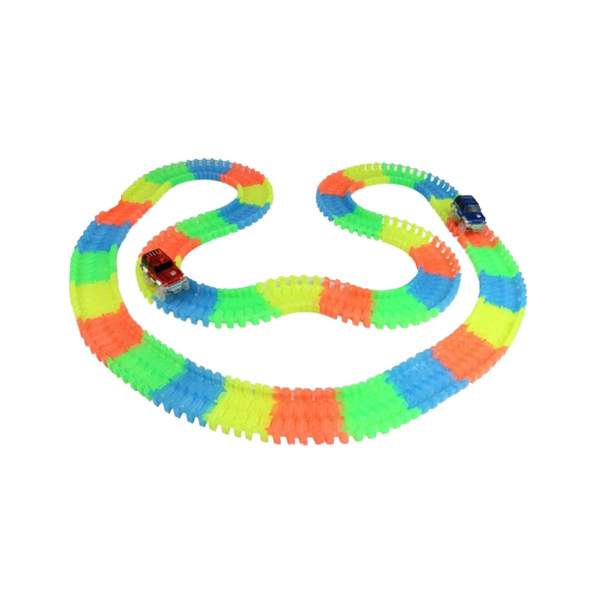 Circuit 217 piese si masinuta cu lumini, Magic Track, pista fluorescenta
