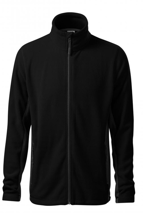 Мъжко яке Frosty, полара, тюркоазено, Черен